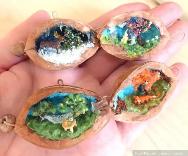 «Сокровища из мусора»: как Елена Иванова создает миниатюры в ореховой скорлупе