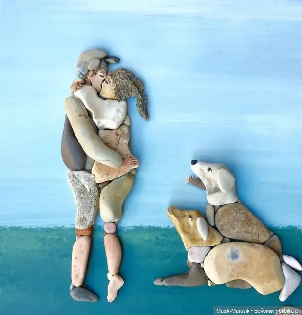 Художник составляет удивительно реалистичные картины из камней, найденных на пляже (фото 4)