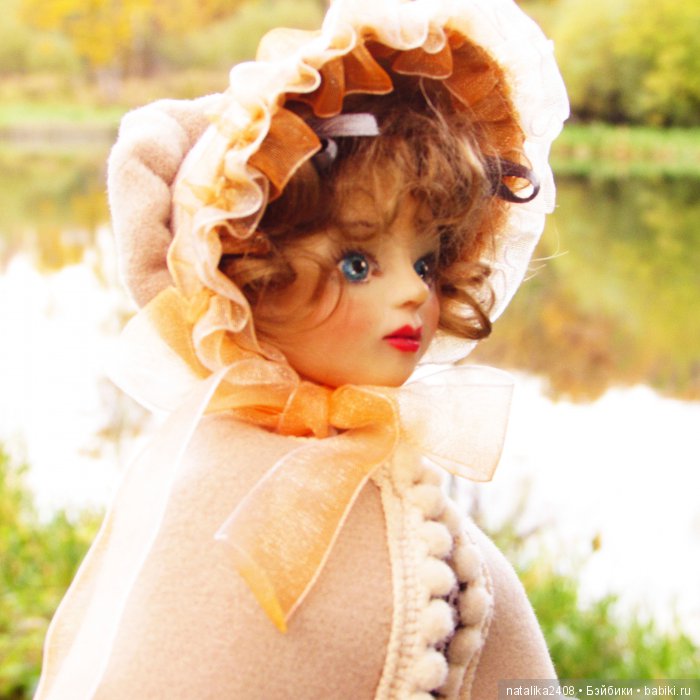 Осенняя прогулка. Авторская кукла (фото 5)