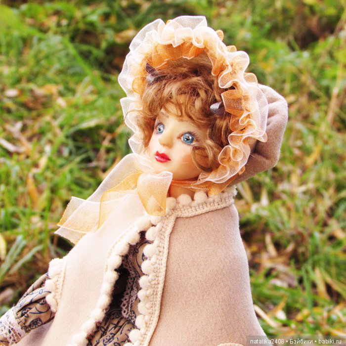 Осенняя прогулка. Авторская кукла (фото 8)