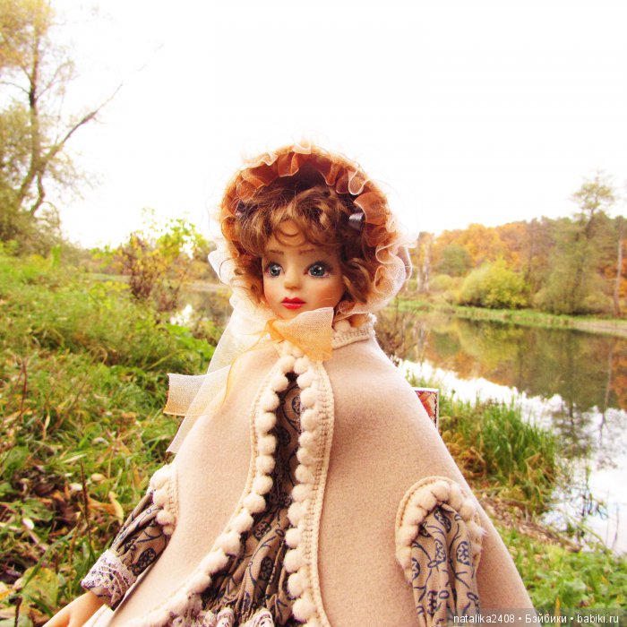 Осенняя прогулка. Авторская кукла (фото 7)