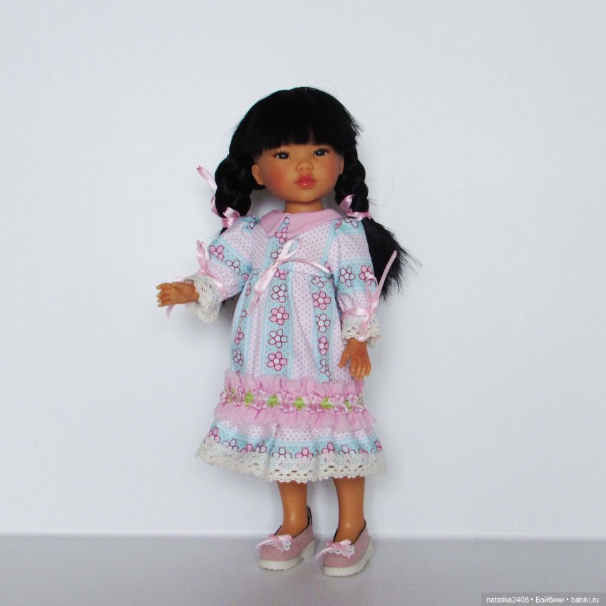 Моя новая переделочка. Кукла Юми 28 см Vestida de azul (фото 3)
