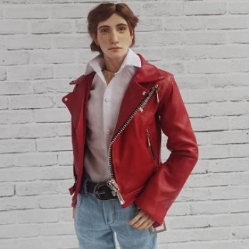 Красная косуха для парня Yuka_tan от Юлии Окуневой