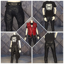 Одежда из натуральной кожи для БЖД 30-75см, дам и мужчин