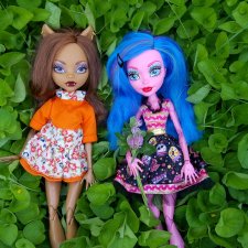 Монстер хай на прогулке, Клодин и  Гулиопа, 42см