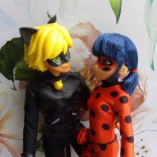 Леди баг и Супер кот (Кот нуар), набор кукол.