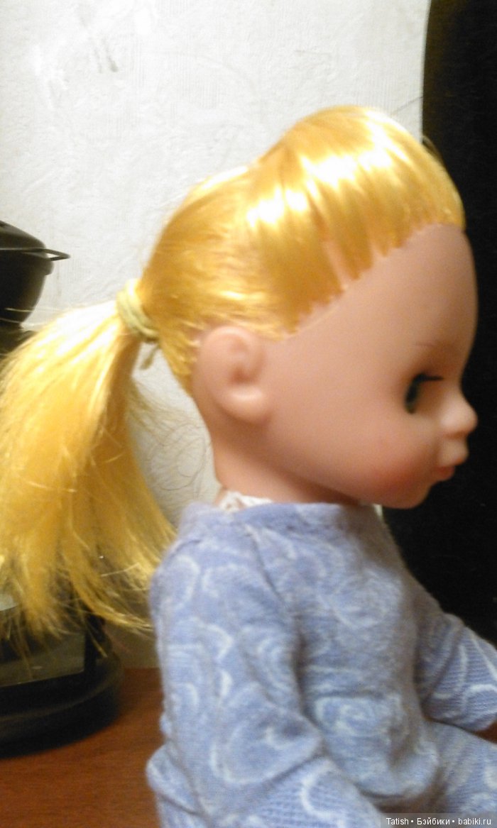 А я хотела мальчика... Прошивка волос кукле (фото 7)