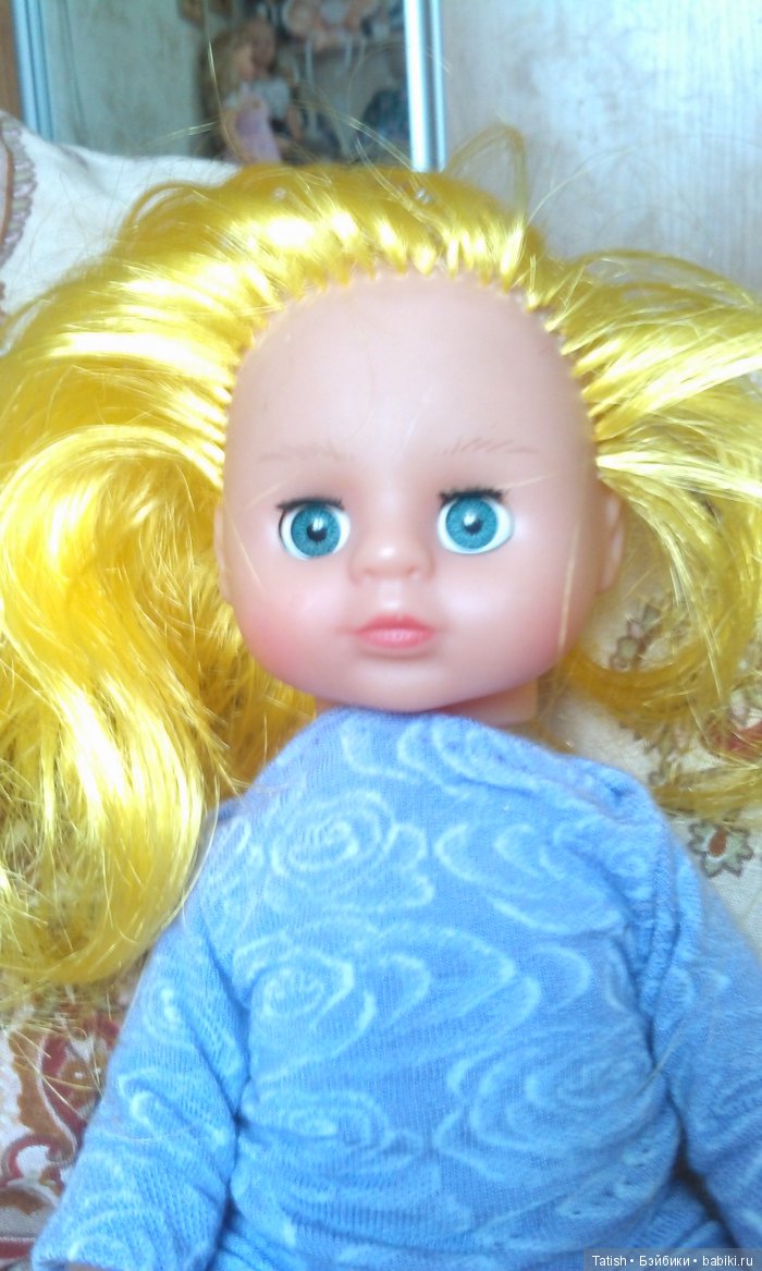 А я хотела мальчика... Прошивка волос кукле (фото 6)