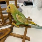 Антикварная игрушка зелёный волнистый попугайчик от Steiff