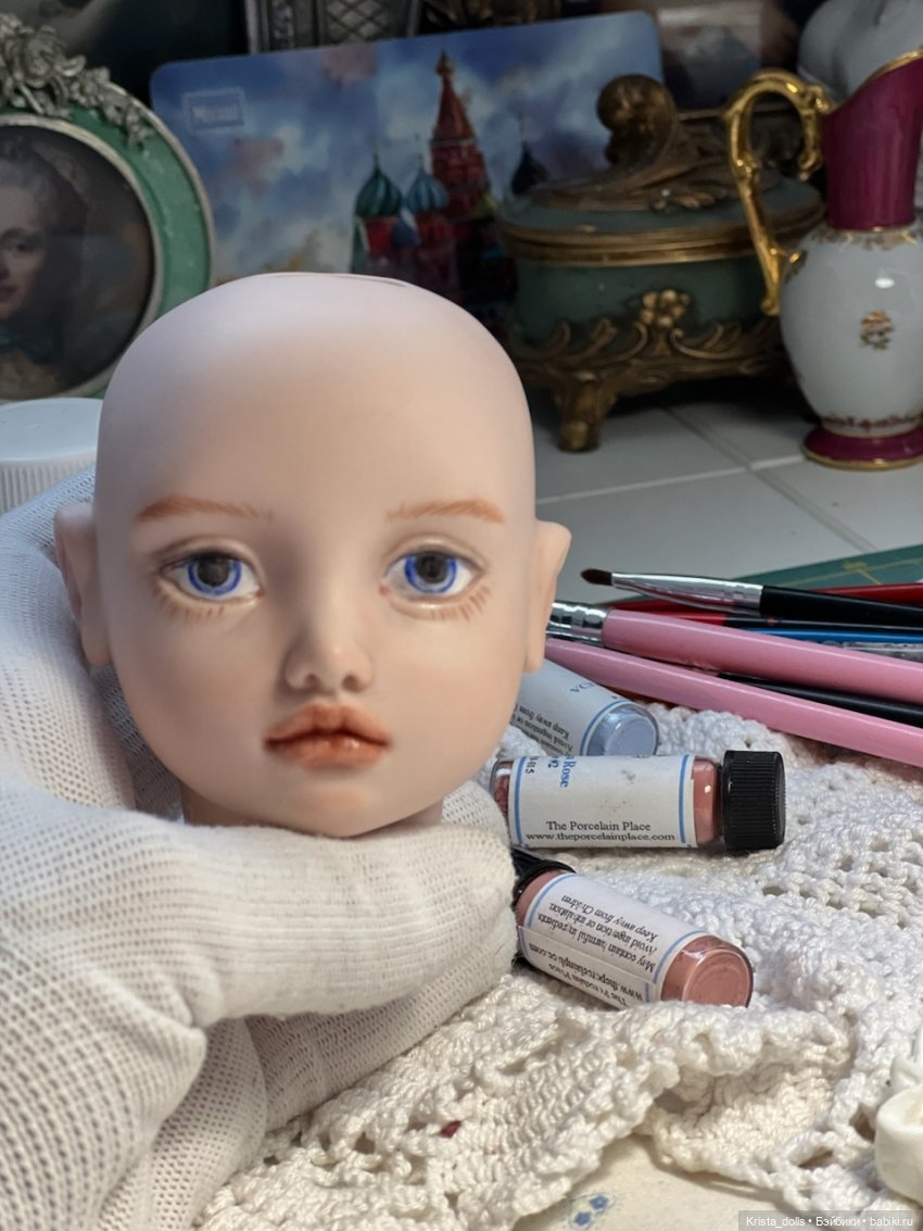 Кукла шарнирная фарфоровая (фото 3)
