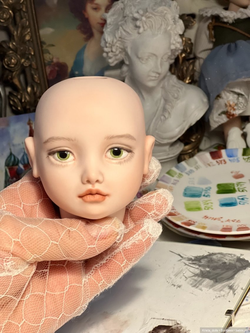Кукла шарнирная фарфоровая (фото 2)