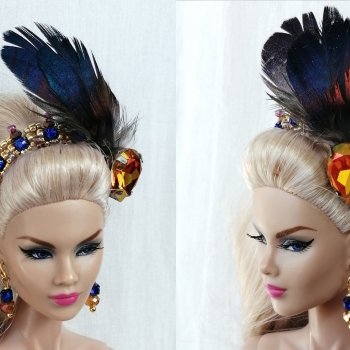 Украшение с перьями гималайского монала