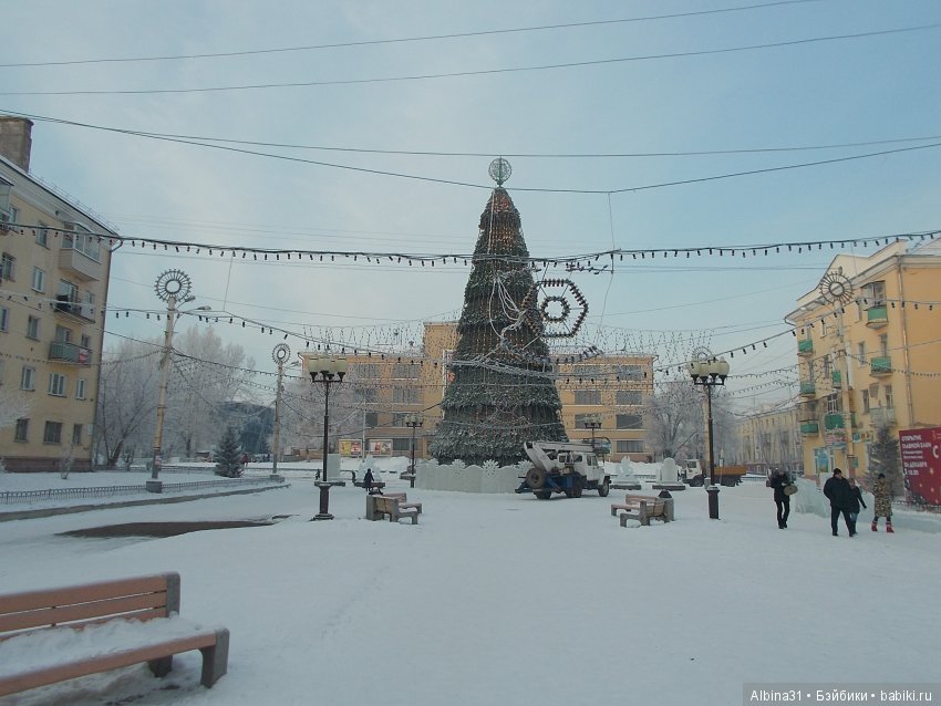 Городские зарисовки... Ёлка и парк имени 1 мая