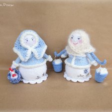 Тетушка Зима. Мои вязанные куколки в народном стиле