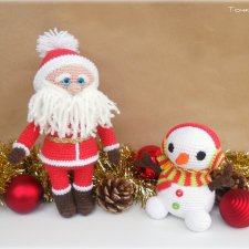 Новогодние подарочки - игрушки вязанные крючком