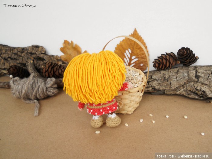 Домовенок Кузька, вязанная кукла (фото 4)