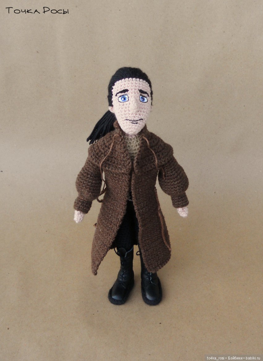 Чумной доктор. Вязаная кукла на каркасе (фото 8)