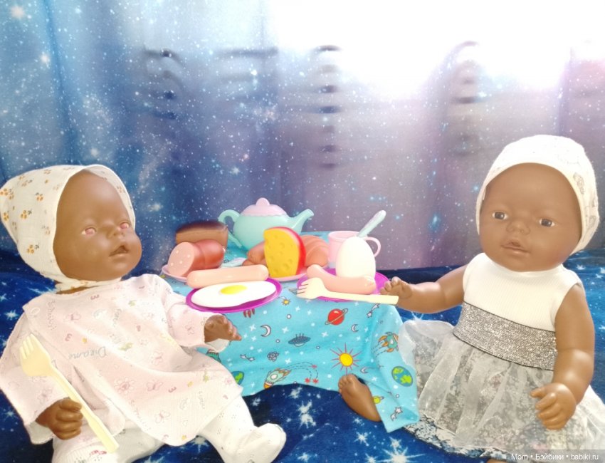 "Звёздное" чаепитие — Пупсы Baby Born и Baby Annabell (Zapf): интерактивные