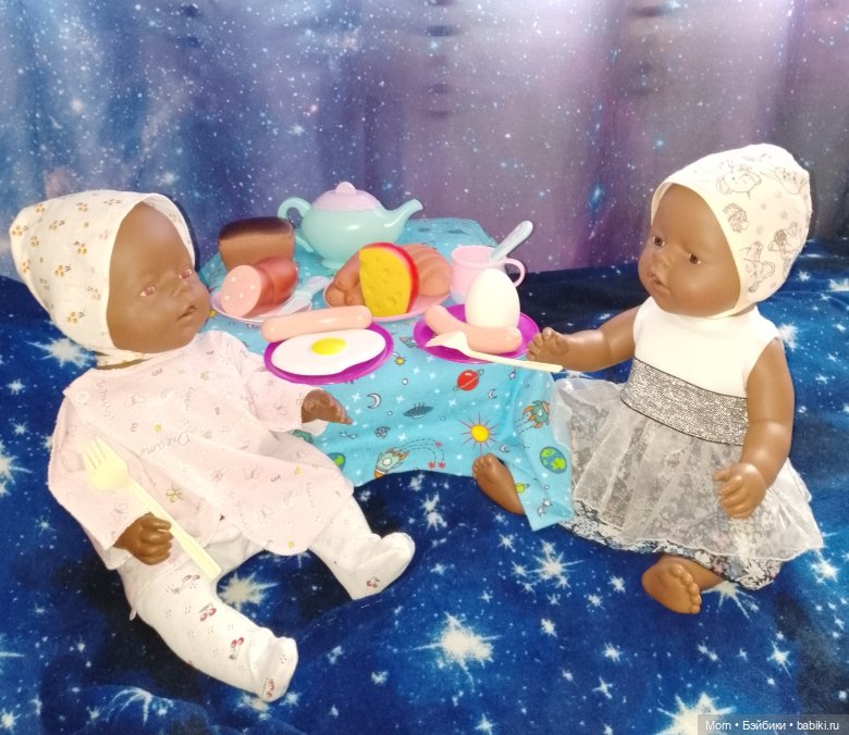 "Звёздное" чаепитие — Пупсы Baby Born и Baby Annabell (Zapf): интерактивные
