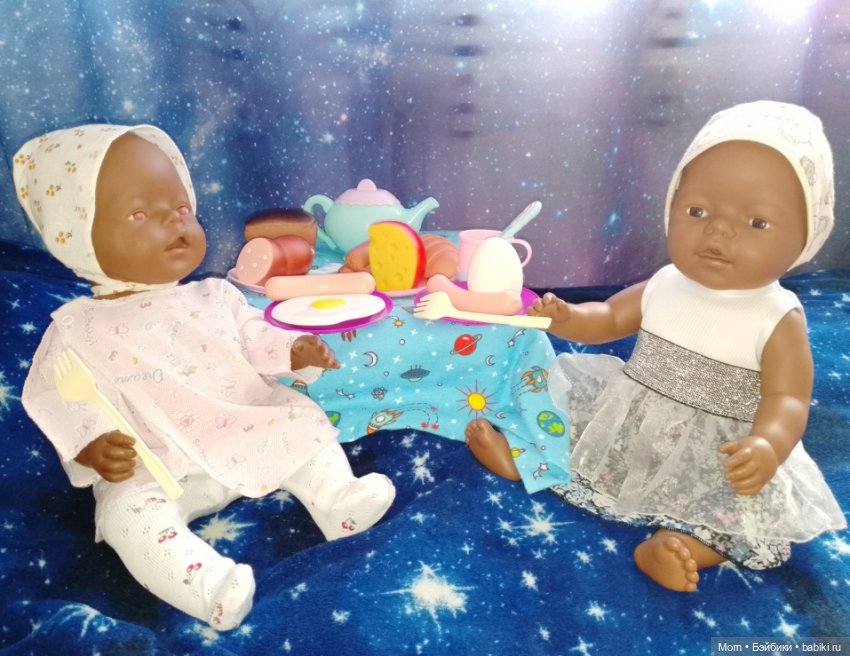 "Звёздное" чаепитие — Пупсы Baby Born и Baby Annabell (Zapf): интерактивные
