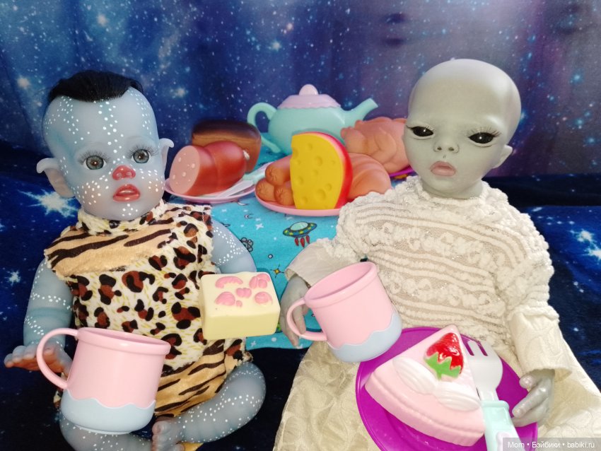 "Звёздное" чаепитие — Пупсы Baby Born и Baby Annabell (Zapf): интерактивные