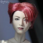 OOAK голова куклы Кен азиат с красными волосами не портретный репейнт на базе Чонгука BTS