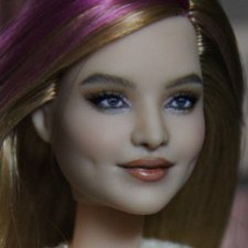 ООАК голова куклы Барби Дримтопия Вайолет репейнт улыбашки