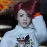 OOAK голова куклы Кен азиат с красными волосами не портретный репейнт на базе Чонгука BTS