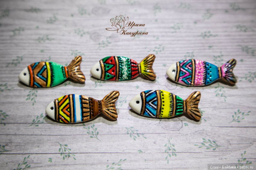 Брошки рыбёшки — Авторские игрушки из разных материалов: синельная проволока (фото 3)