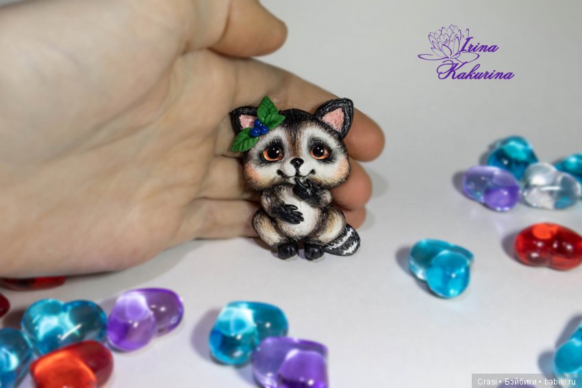 Броши Енотики — Лепка авторских игрушек и папье (фото 2)