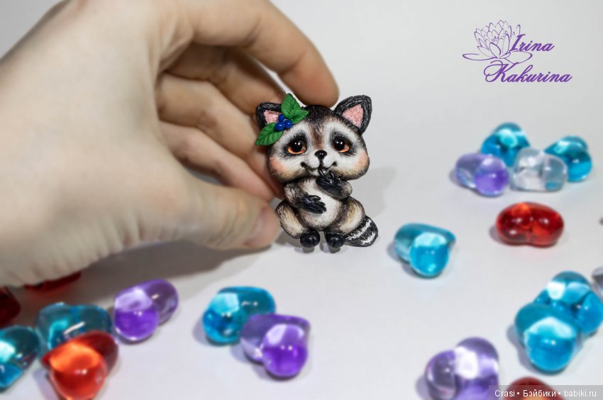 Броши Енотики — Лепка авторских игрушек и папье (фото 3)