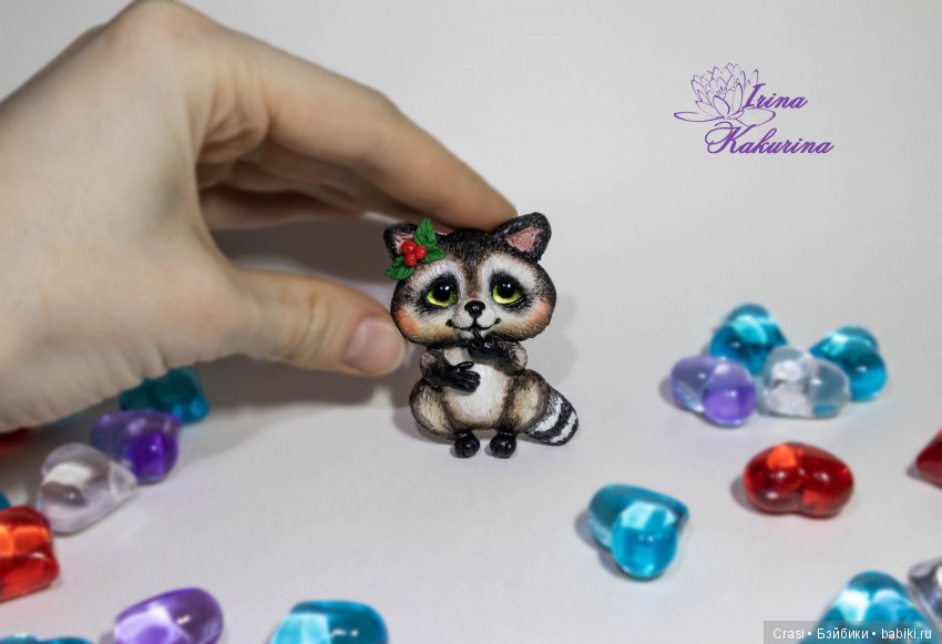 Броши Енотики — Лепка авторских игрушек и папье (фото 5)