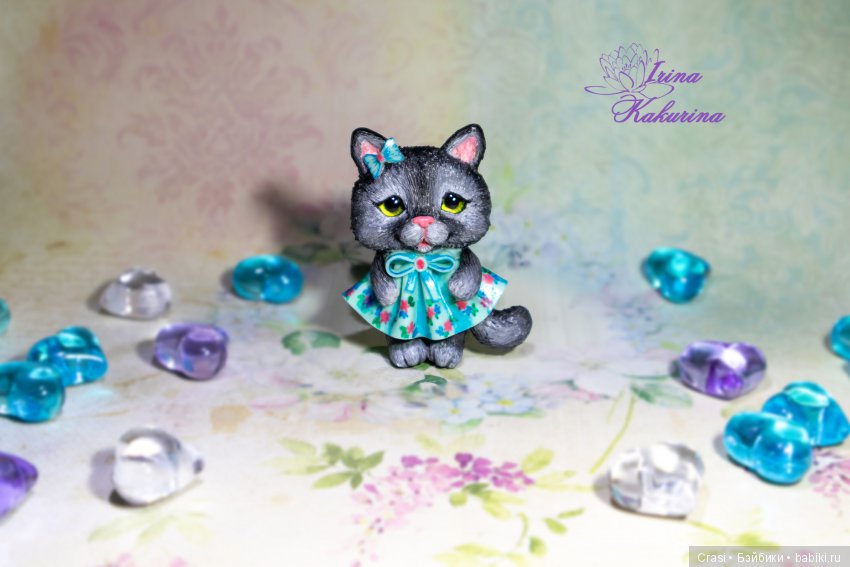 Брошка Кошка — Лепка авторских игрушек и папье (фото 2)