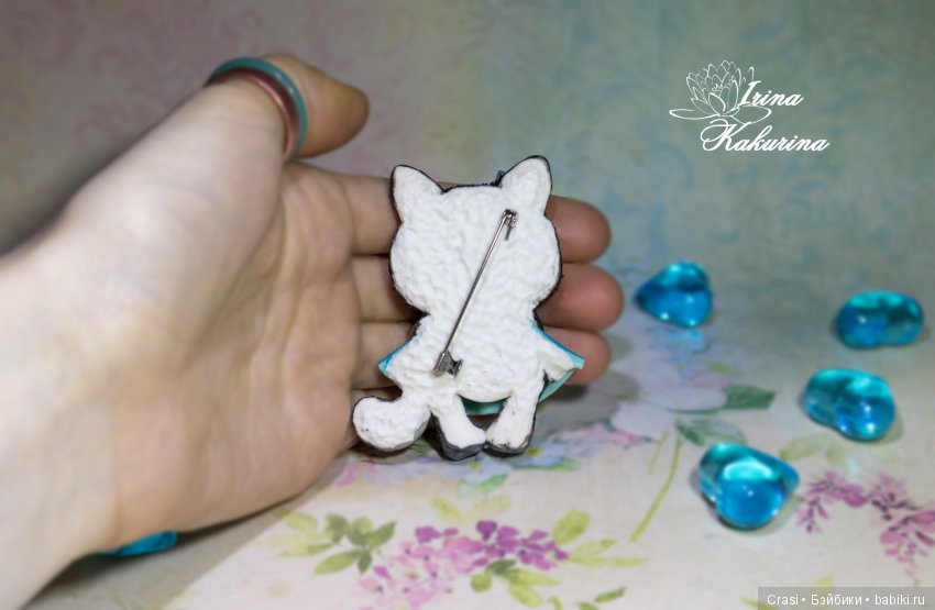 Брошка Кошка — Лепка авторских игрушек и папье (фото 3)