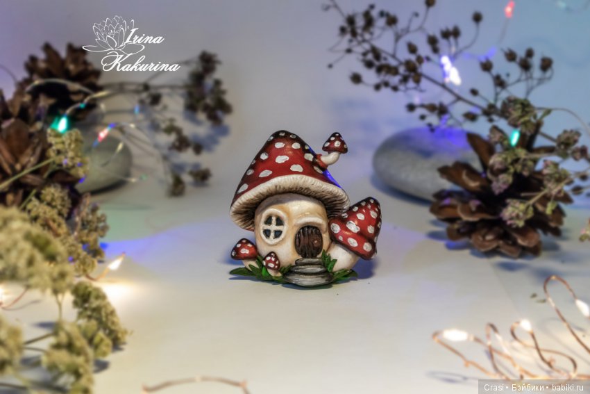 Броши Грибочки-домики — Лепка авторских игрушек и папье (фото 8)