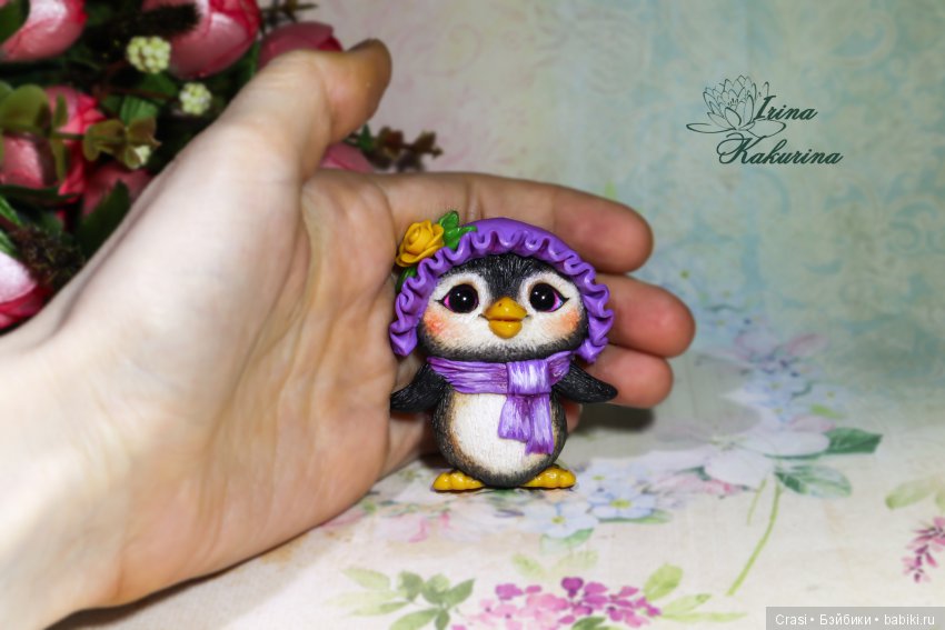 Броши Пингвиночки — Лепка авторских игрушек и папье (фото 5)
