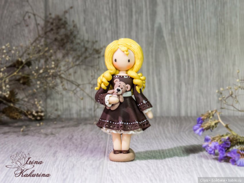 Броши девочки — Лепка авторских игрушек и папье (фото 5)