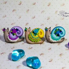 Броши Улиточки