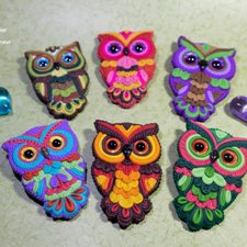 Броши Совушки