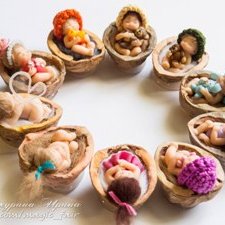Миниатюра в ореховых скорлупках