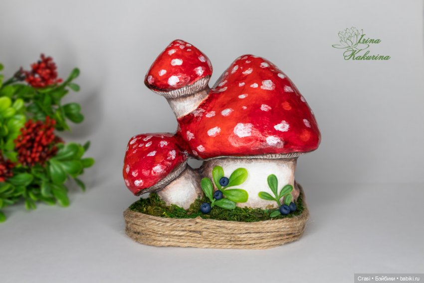 Домик грибок с жильцом — Авторские миниатюрные куклы: лепка (фото 4)