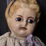 Тыквоголовка антикварная кукла Pumpkin Head 1855-й г восковая голова ,соломенное тело