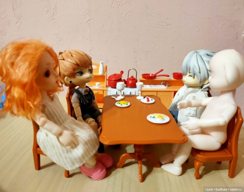 Аналоги мебели sylvanian families для obitsu 11 и подобных куколок. Часть 1 Кухня и столовая (фото 5)