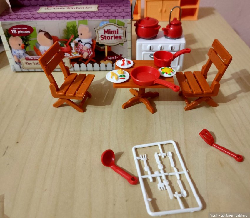 Аналоги мебели sylvanian families для obitsu 11 и подобных куколок. Часть 1 Кухня и столовая