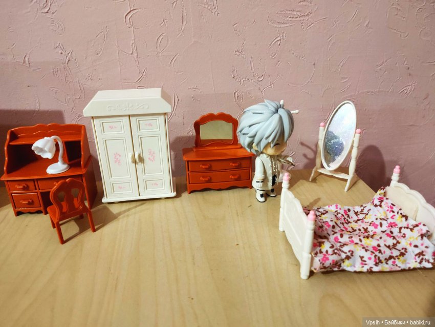 Аналоги мебели sylvanian families для obitsu 11 и подобных куколок. Часть 2. Спальная комната (фото 3)