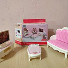 Аналоги мебели sylvanian families для obitsu 11 и подобных куколок. Часть 3.Гостиная и огород