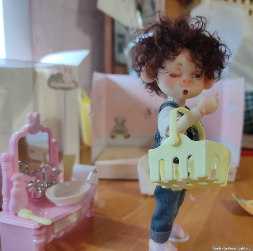 Аналоги мебели sylvanian families для obitsu 11 и подобных куколок. Часть 4. Умывальник (фото 7)