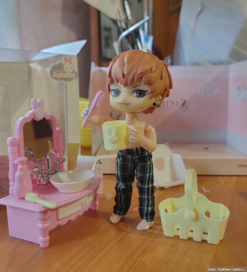 Аналоги мебели sylvanian families для obitsu 11 и подобных куколок. Часть 4. Умывальник (фото 8)