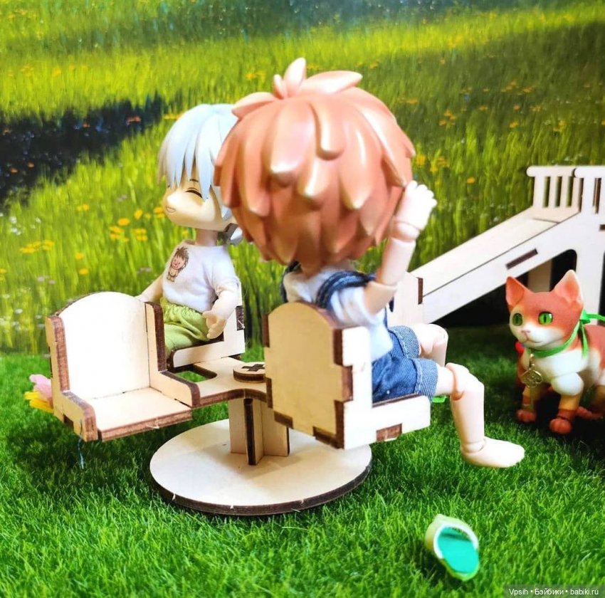 Деревяшечки! Деревянная садовая мебель для мелких куколок (фото 6)