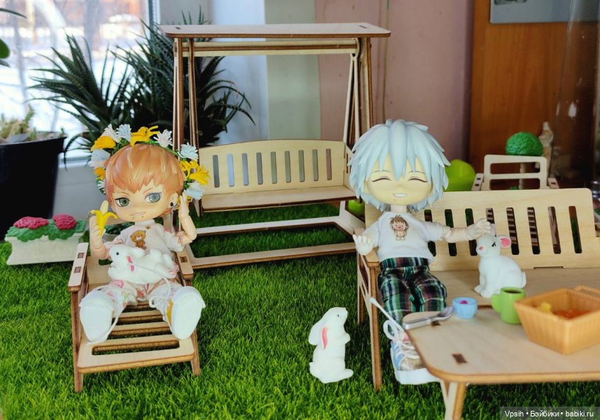 Деревяшечки! Деревянная садовая мебель для мелких куколок (фото 8)